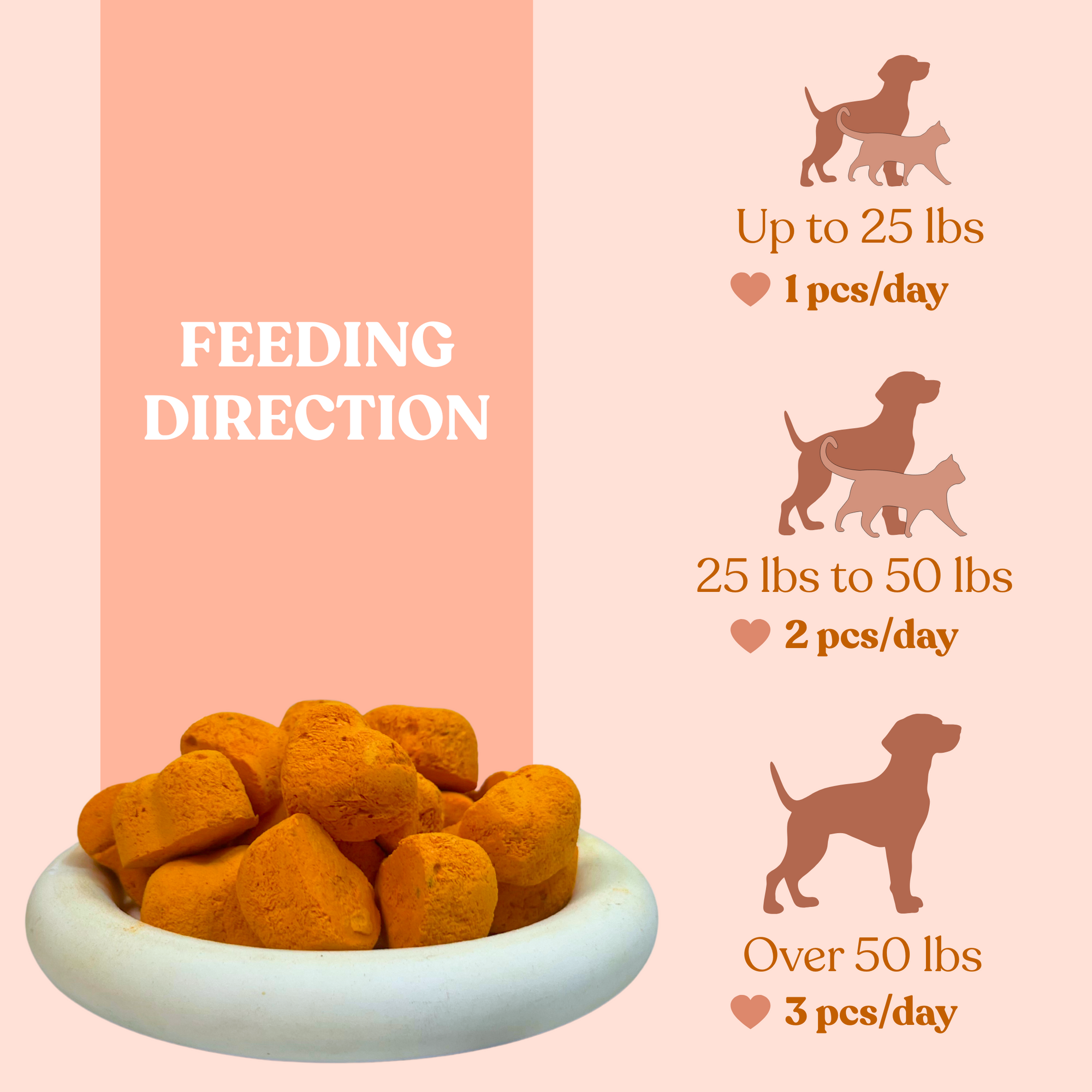 Freeze Dried Pumpkin Heart Shape