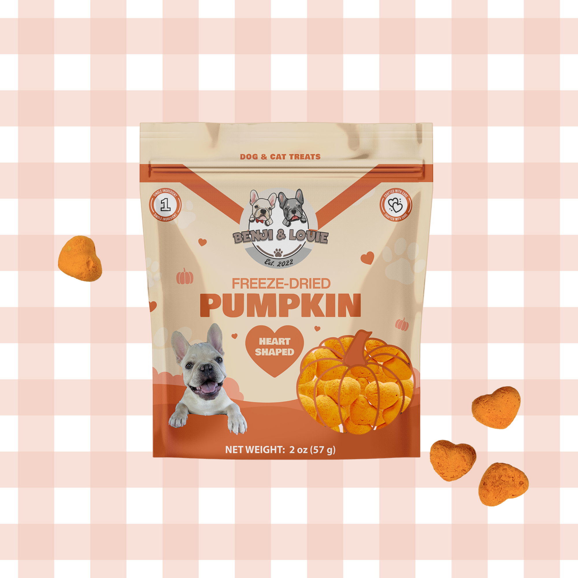 Freeze Dried Pumpkin Heart Shape