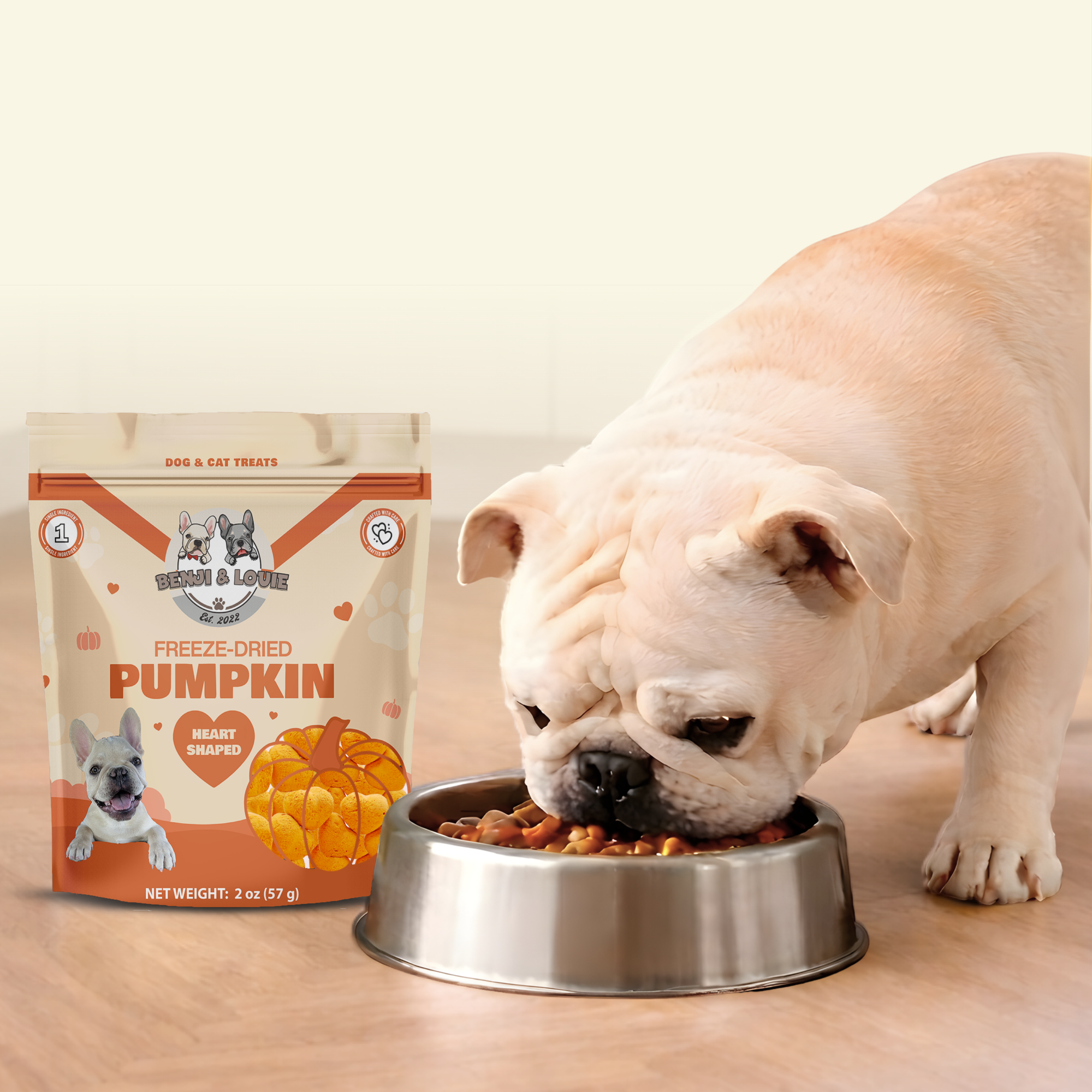 Freeze Dried Pumpkin Heart Shape