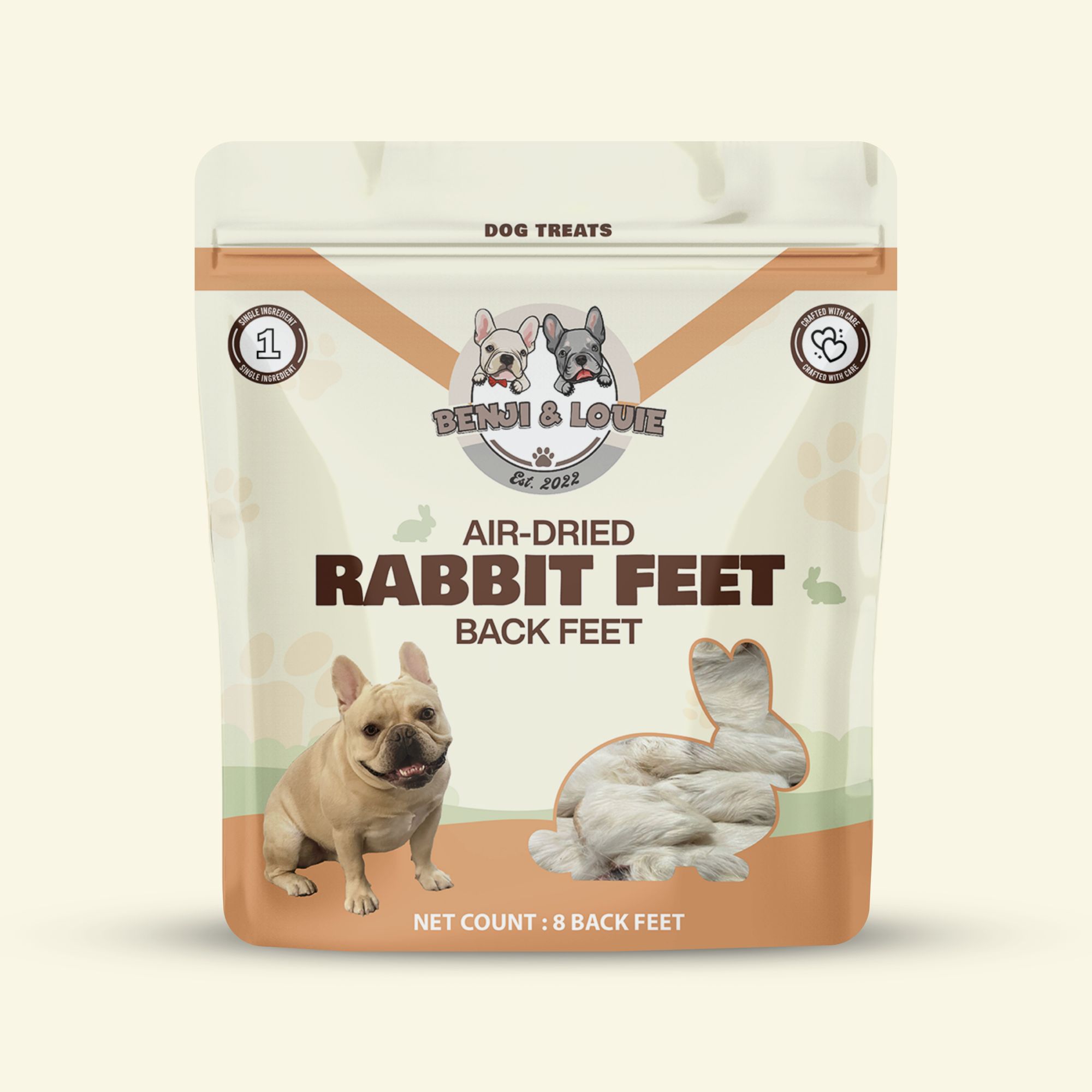 Air Dried Rabbit Feet (Back Feet)