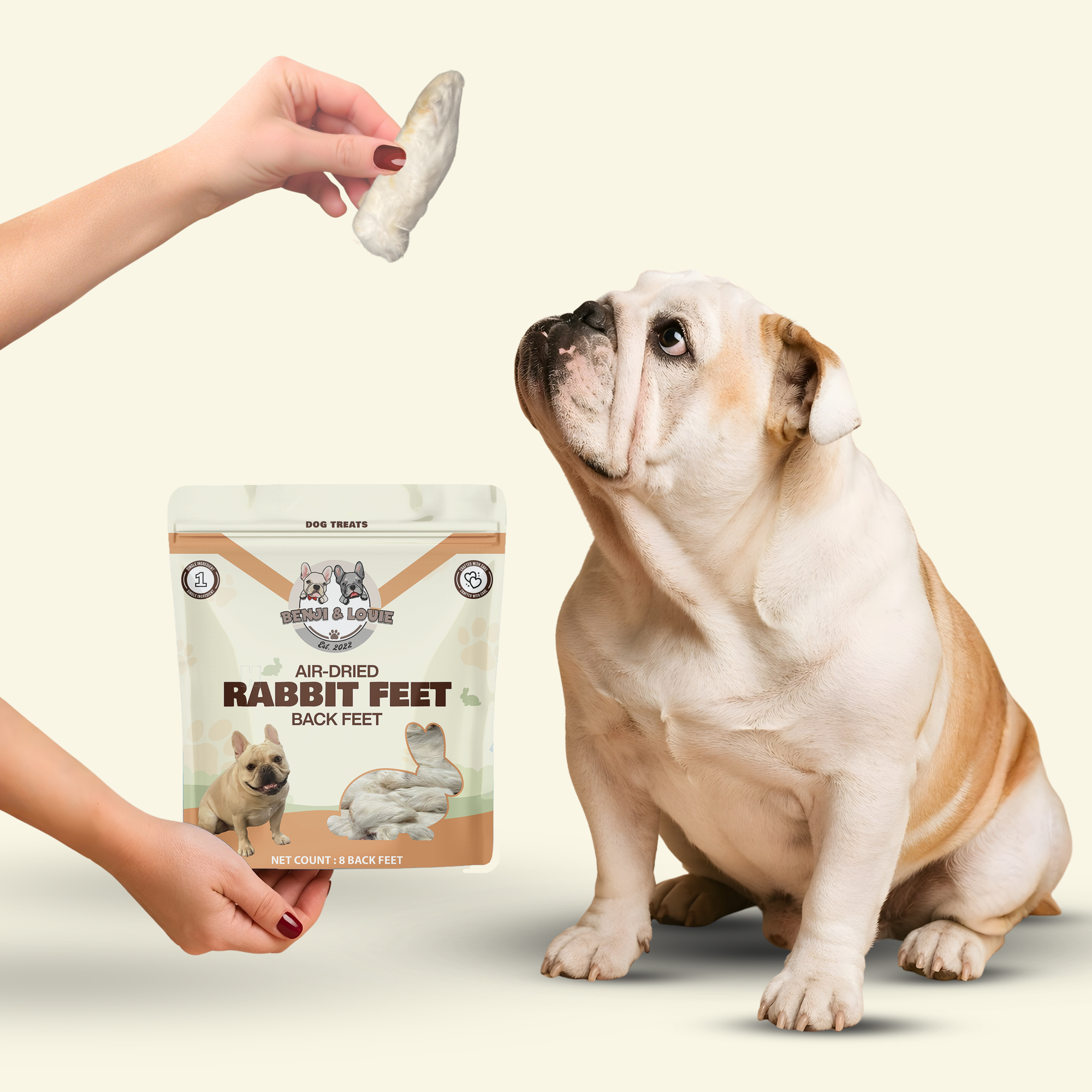 Air Dried Rabbit Feet (Back Feet)