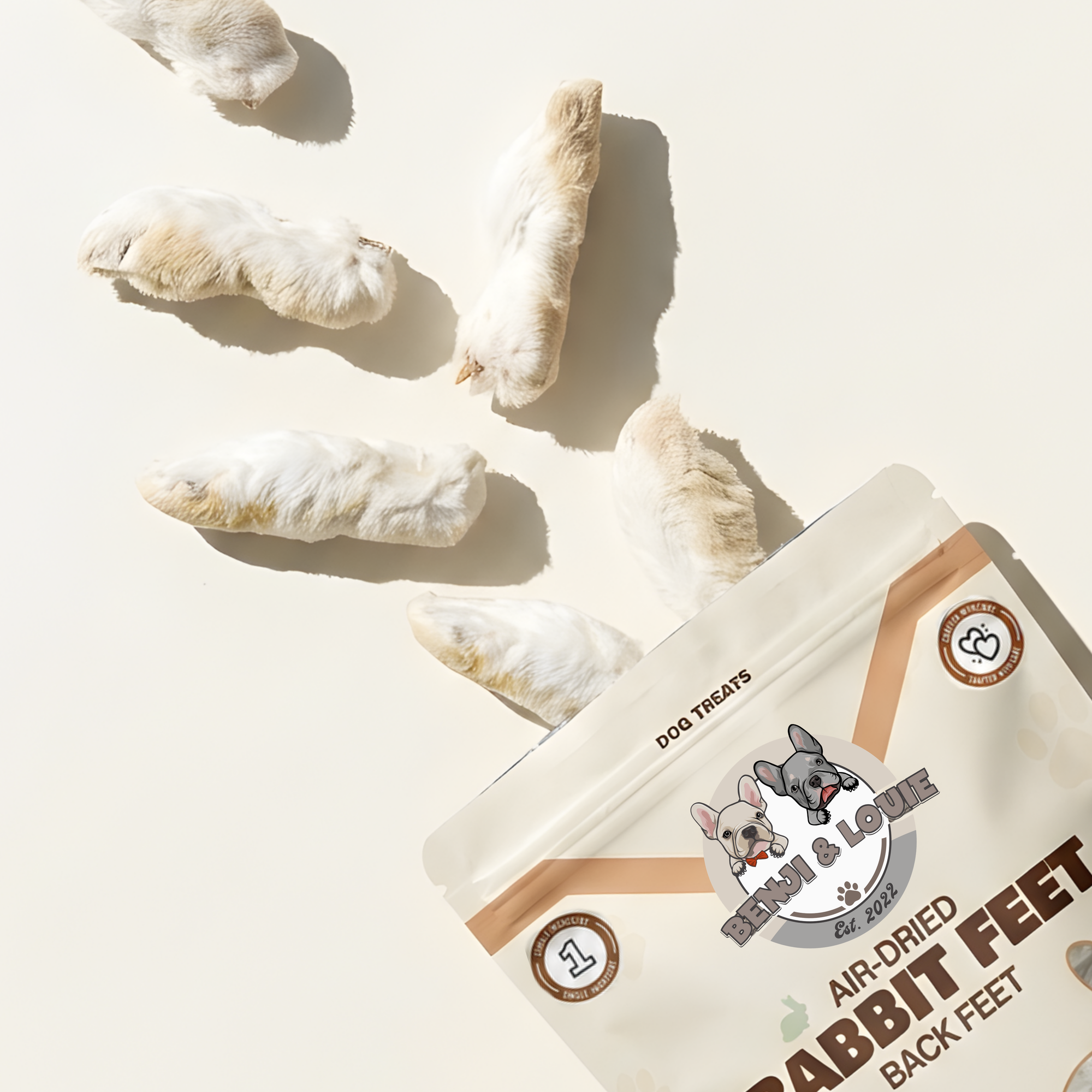 Air Dried Rabbit Feet (Back Feet)