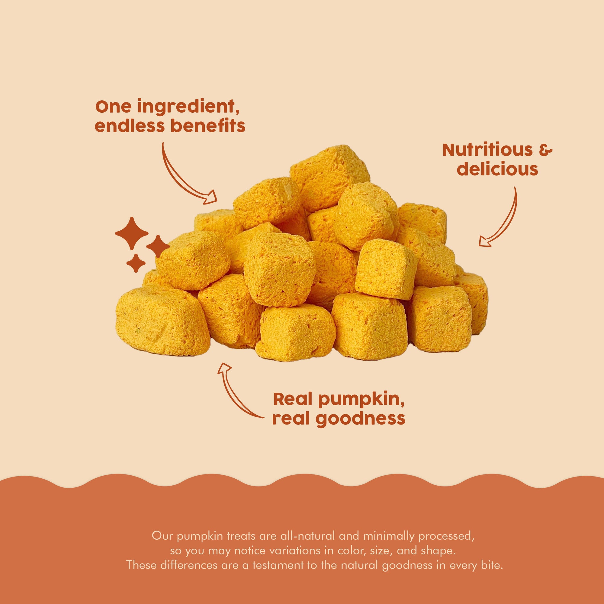 Freeze Dried Pumpkin Cubes