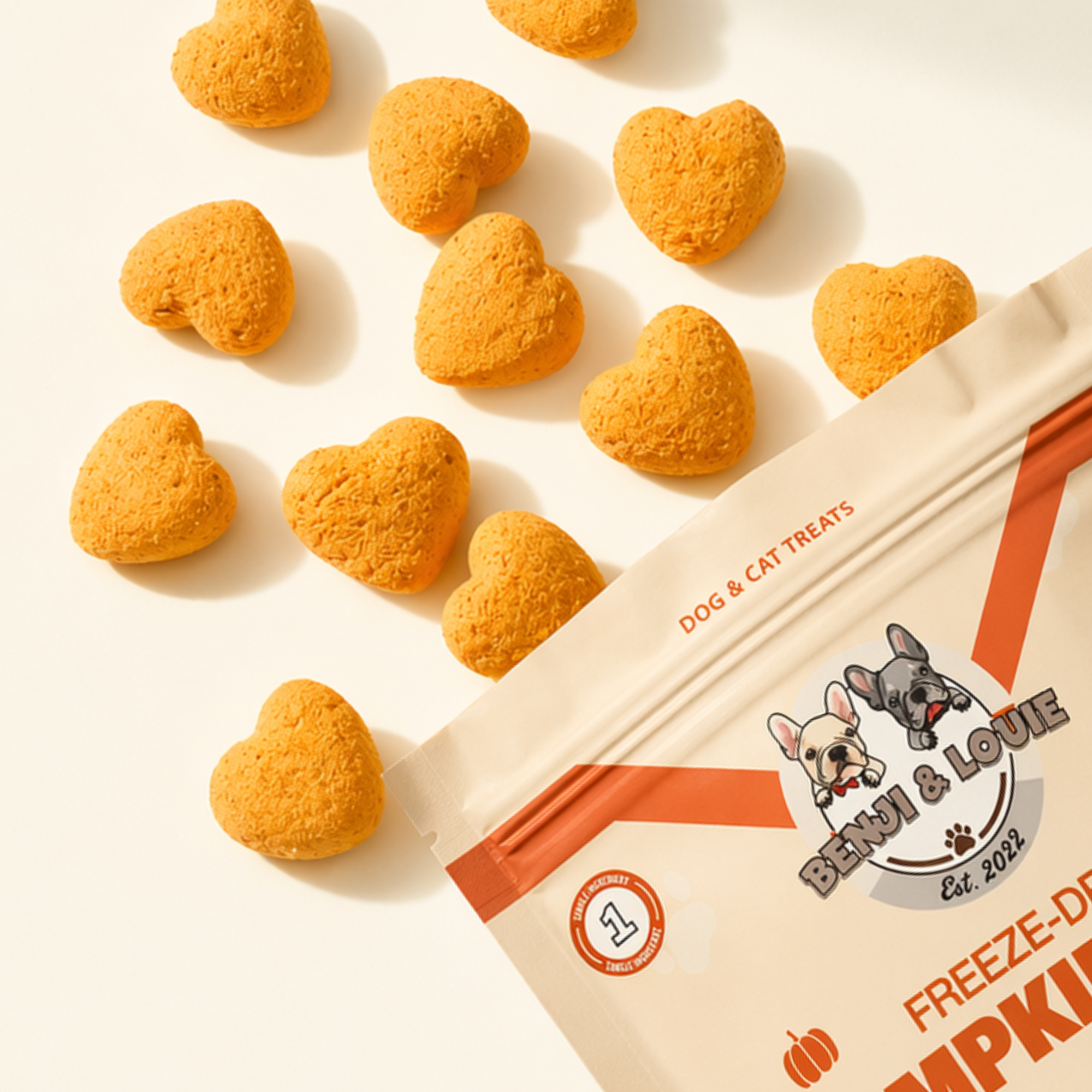 Freeze Dried Pumpkin Heart Shape